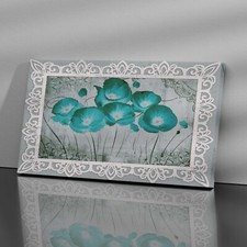 Quadro Shabby Chic con Fiori |Q1261| Stampa su Tela Moderna Decorativa