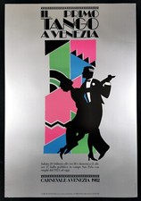 IL PRIMO TANGO A VENEZIA CARNEVALE 1982 poster manifesto Venice Carnival D89