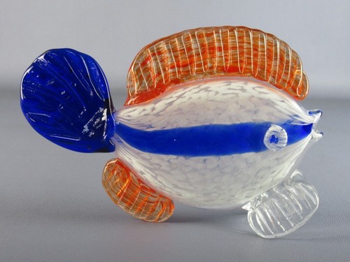 Scultura pesce vetro colorato