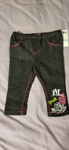 Jeans rosa etichetta nera