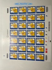 2024 Foglio Intero Giornata della Filatelia Pokemon con MIMIT e Codici a Barre