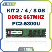 Kit Memoria RAM DDR2 2 4 8 GB 667MHz DDR2-667 PC2-5300U PC fisso DESKTOP 240 pin