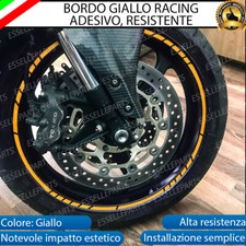 CONTORNO PROFILO GIALLO BORDO ADESIVO RUOTE CERCHI PER KTM LC4 640