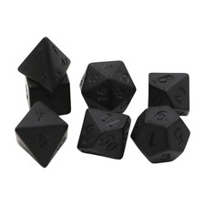 Set di Dadi Da Gioco Neri Da 7