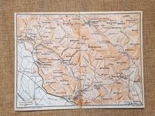 Carta o cartina del 1924 Sermoneta M.Acquapuzza Roccagorga Salerio Lazio T.C.I.