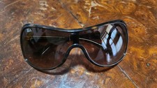 Occhiali da sole a mascherina marroni tartarugati Y2K Rayban RB4086 710/13 3N