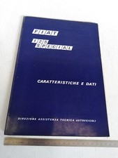 manuale caratteristiche dati 1968 Fiat 125 Special