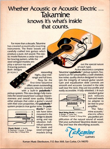 1982 takamine guitar rara - 1982, •