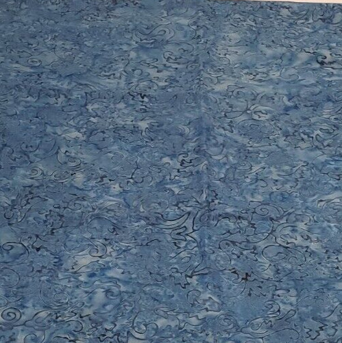Blue batik fabric - batik, 1
