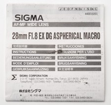Manuale di istruzioni Sigma AF