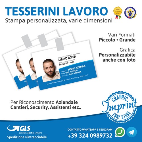Badge cartellini tesserini - badge,