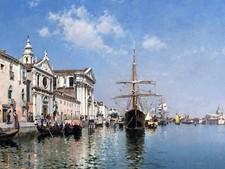 Chiesa Venezia di F. Campo Barche Nave Piastrella Murale Cucina Backsplash Ceramica 10x8