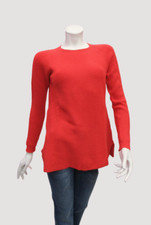 LOLITA COLLECTION, MAGLIA A COSTINE CON SPACCHI, COLORE ARANCIO, Tg.  XS S M L