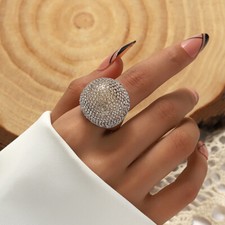 Anello donna strass completo