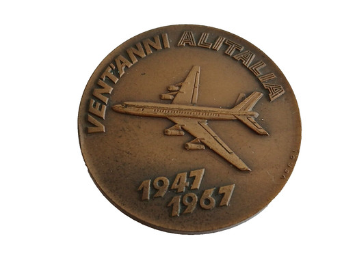 Medaglia bronzo alitalia - medaglia,