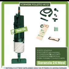 ASPIRAPOLVERE VORWERK FOLLETTO KOBOLD 121 CON TUBO E ACCESSORI GARANZIA 24 Mesi