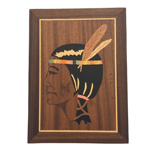 Vintage intarsio legno