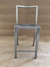 SGABELLO BAR HUDSON  DI PHILIPPE STARCK DESIGNER  PER EMECO ALLUMINIO SPAZZOLATO