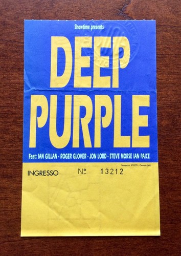 Biglietto concerto deep purple - biglietto,