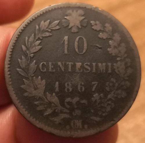 Moneta centesimi 1867 - moneta, 10