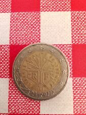 Moneta da 2 euro francesi anno 2001 con errori di conio
