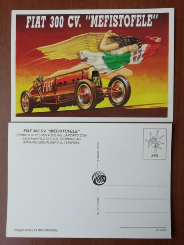 Cartolina fiat 300 - 300, cv