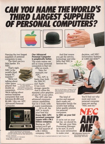 Nec advanced personal computer - nec,