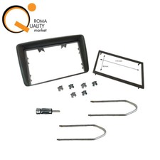 Mascherina Autoradio 2 DIN Fit Fiat Panda 169 da 2003 kit cornice antenna chiavi