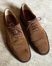 SCARPE uomo artigianali B.CAVALLI  Bologna camoscio cognac tg. 9,5