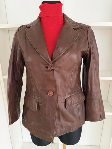 Giacca pelle donna rosso scuro - giacca,