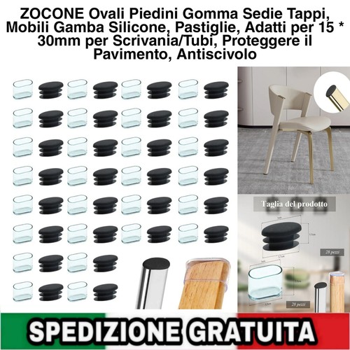 Zocone ovali piedini gomma - zocone,