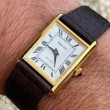 Orologio Watch Blue Dot Tank Swiss Vintage Rare Di Forma