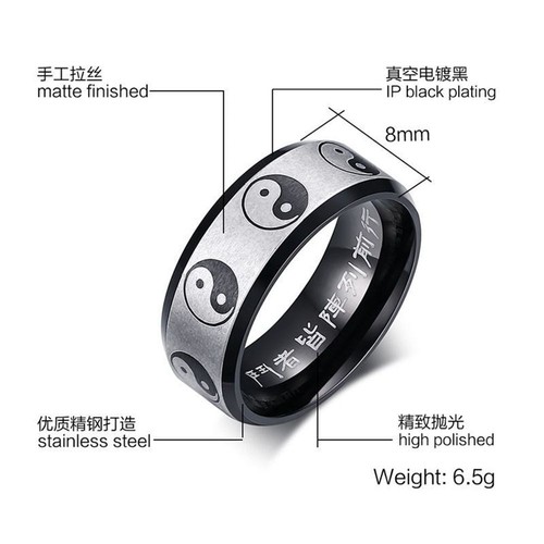 Anello tai chi yin yang - tai, bagua