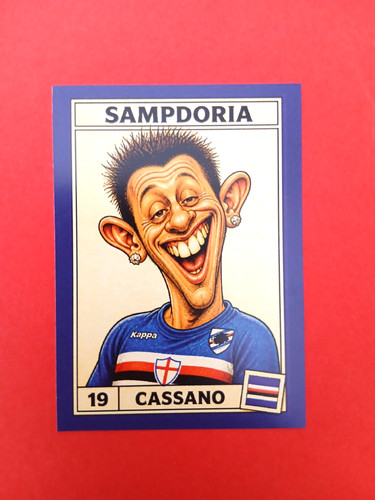 Figurina caricatura calciatori - figurina,