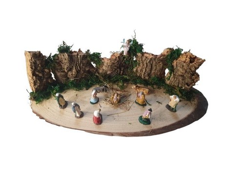 Presepe ovale legno 30x - a4,