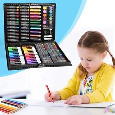 Set 168 Matite pastelli Acquarelli Disegno Adulti Bambini Principianti valigetta