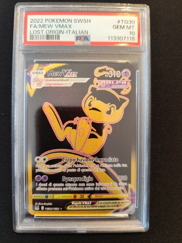 Carta pokémon psa mew - pokémon, vmax