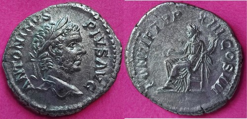 Caracalla denario 210 - denario, d.c