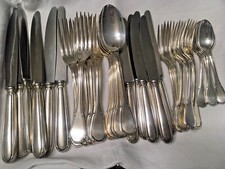 36pz Sambonet Baroque placcato argento servizio 6 coperti+frutta e thè