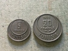 MONETE TUNISIA   5 FRANC 1954
