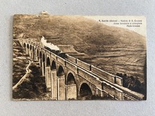 T) Cartolina formato piccolo San Lucido Cosenza treno ferrovia 