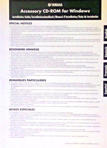Yamaha libretto installazione
