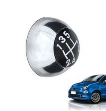 Calotta POMELLO CAMBIO Manopola Cromato/Nero Fiat 500 dal 2007 5 marce