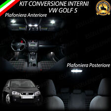KIT FULL LED INTERNI GOLF 5 V PLAFONIERA ANTERIORE+PLAFONIERA POSTERIORE 6000K