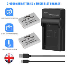 2x 1500mAh NB-5L batteria e caricatore per Canon Digital IXUS 800 850 860 870 900 950