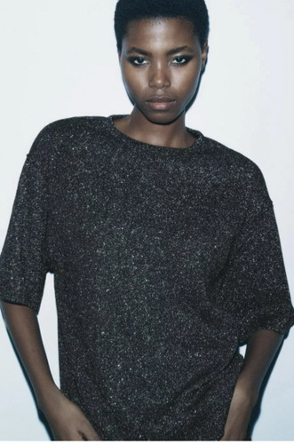 Top zara manica corta filo - top,