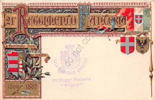Cartolina reggimentale 21 - cartolina, 21°