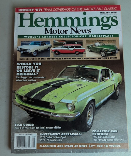 Hemmings motor news jan - news, 2008