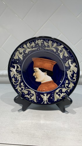 Piatto ritratto duca urbino - duca,