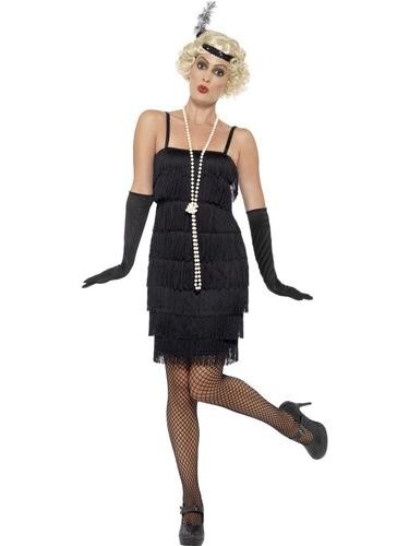 Costume flapper adulto nero